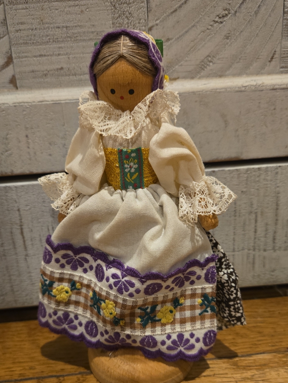 Authentic Vintage Folk Art Doll Czech Republic Souvenir